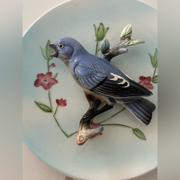 Bluebird Antique 3D Plate Home Decor 5” - Picture 3 of 6